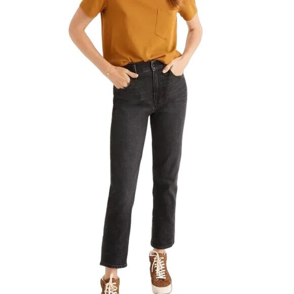 MADEWELL The Perfect Vintage Crop Jeans in Washed Black SZ 25 - Picture 12 of 12